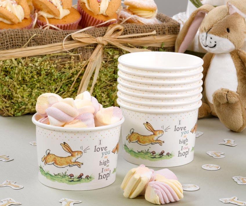 Leckereien für die "Guess how much I love you" Candybar zur Babyparty