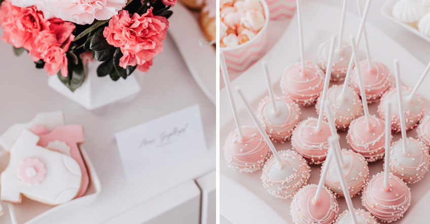 Blumige Deko und Cake Pops in Rosa und Pink (c) Anna Fichtner Fotografie