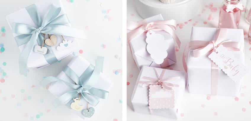 Geschenkanhänger mit niedlichen Motiven peppen schlicht verpackte Babyparty-Geschenke schnell auf Geschenkanhänger mit niedlichen Motiven peppen schlicht verpackte Babyparty-Geschenke schnell auf