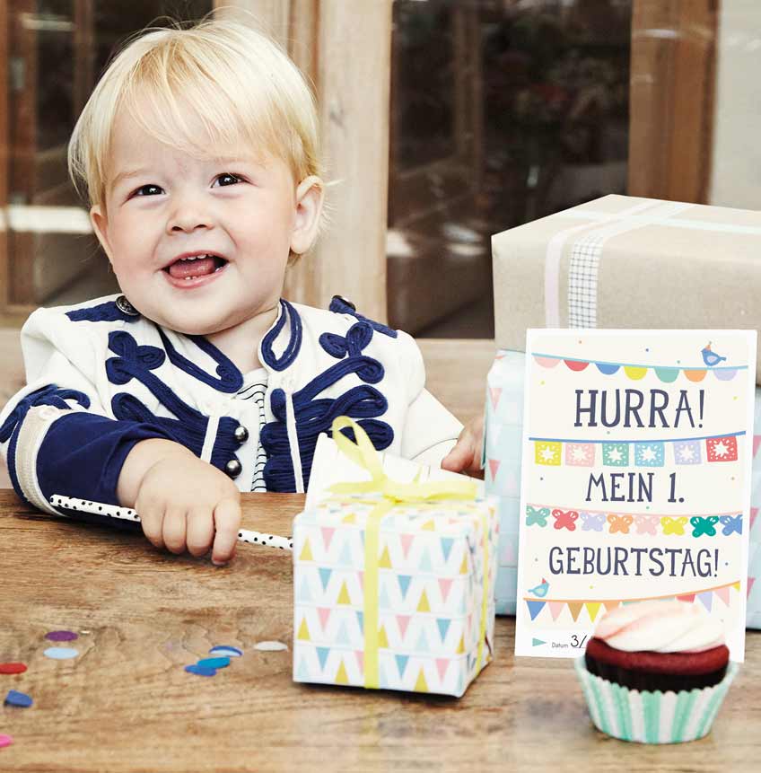 Schon 1 Jahr alt - Mach ein Erinnerungsbild mit Meilensteinkarte