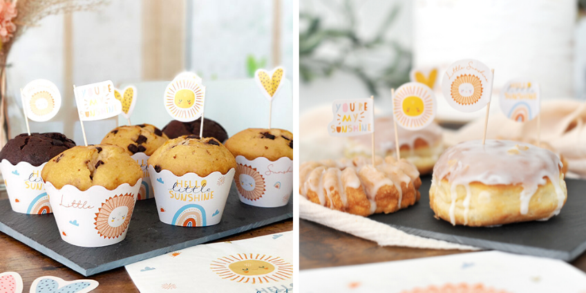 Unsere Sonnen-Cake-Picks verschönern blitzschnell deine Snacks zur Babyparty und jedem Anlass rund ums Baby Unsere Sonnen-Cake-Picks verschönern blitzschnell deine Snacks zur Babyparty und jedem Anlass rund ums Baby