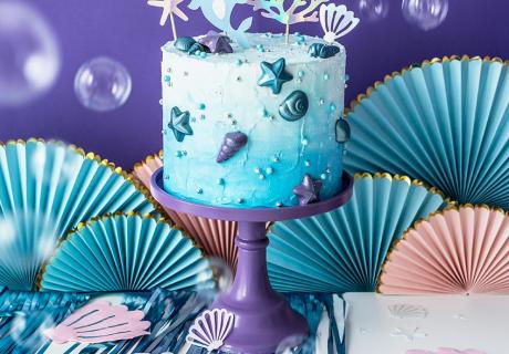 Für kleine Nixen und Narwal-Fans ein maritimer Kuchen zum 1. Geburtstag