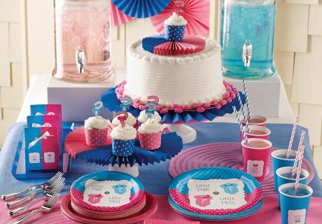 Junge oder Mädchen? Ein Gender Reveal Sweet Table in Pink und Blau