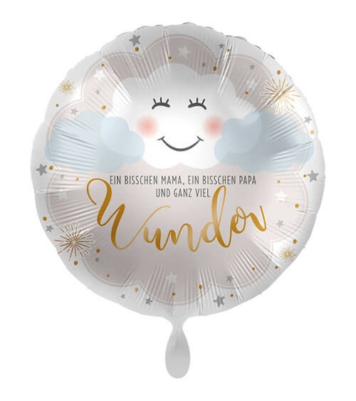 Folienballon mit Wolke "Baby Wunder" - 43 cm