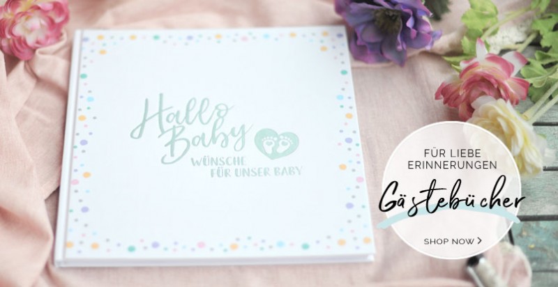 Gästebücher für die Babyparty