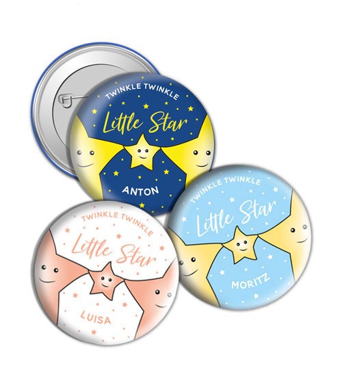 Dein Button „Little Star“ - Wunschtext