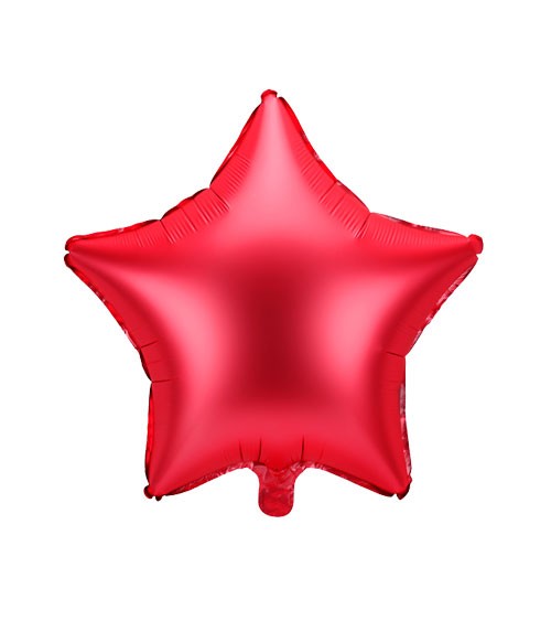 Stern-Folienballon - satin rot - 48 cm