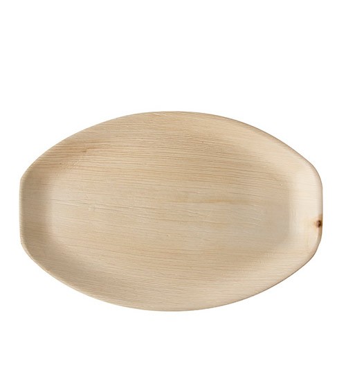 Palmblatt-Teller "Pure" - oval - 37 x 25 cm - 25 Stück