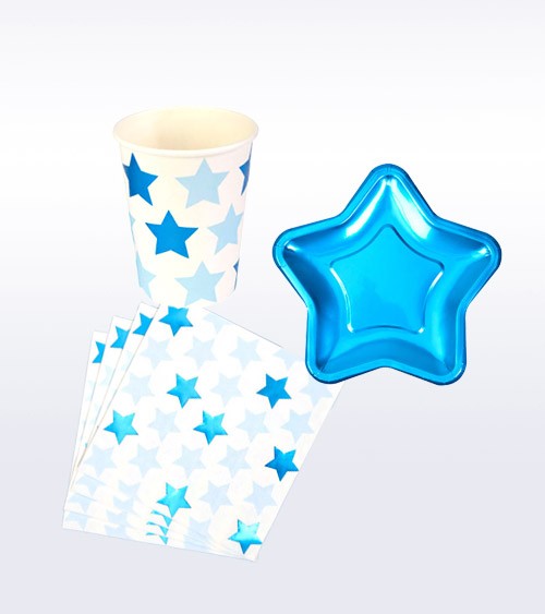 Deko-Set "Little Star Blue" - 32-teilig
