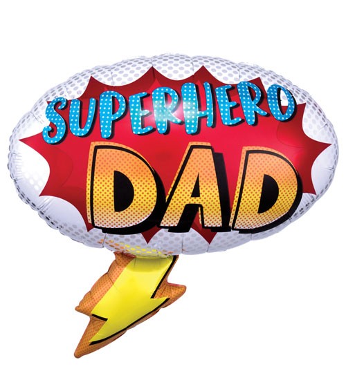SuperShape-Folienballon "Superhero Dad" - 68 x 66 cm