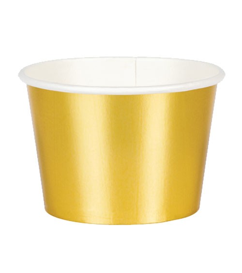 Eisbecher - metallic gold - 6 Stück