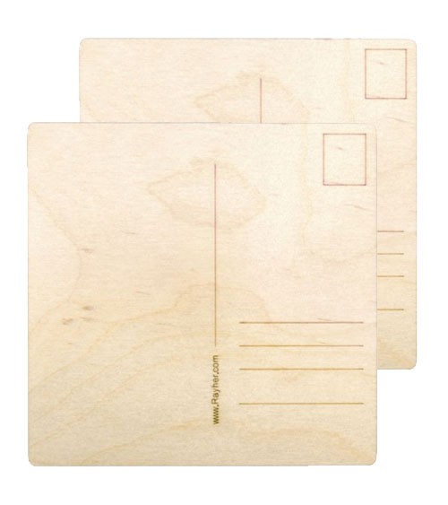 Holz-Postkarten - 20 Stück