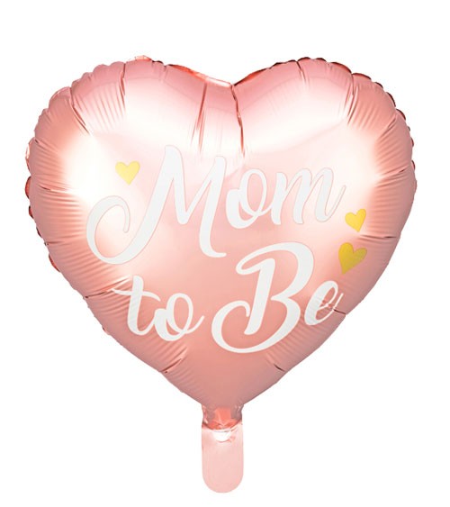Herz-Folienballon "Mom to Be" - rosa - 35 cm