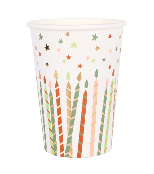 Pappbecher "Geburtstagsparty" - bunt - 10 Stück