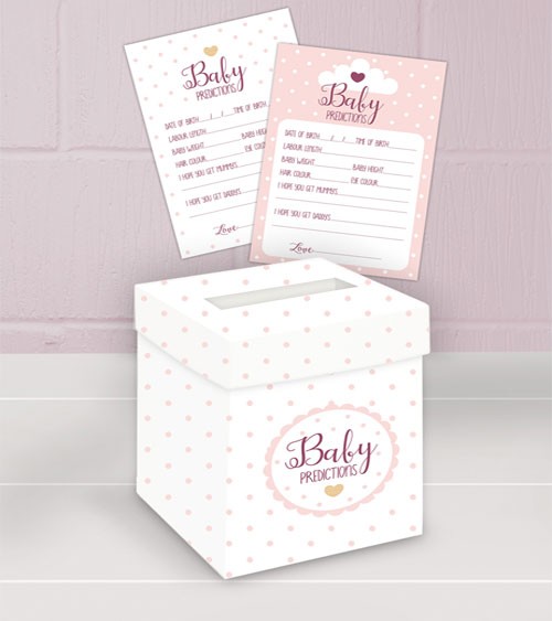 Babyparty-Spiel "Oh Baby" - rosa - 21-teilig