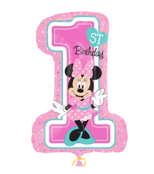 Supershape-Folienballon "Minnie 1st Birthday"