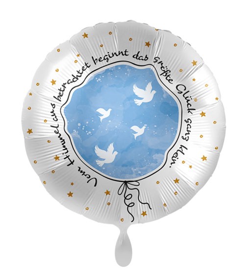 Folienballon "Taufe - Kleines großes Glück" - blau