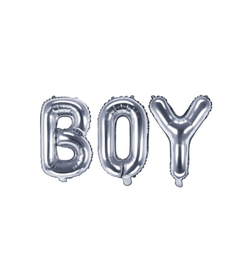 Folienballon-Set "BOY" - silber - 35 cm