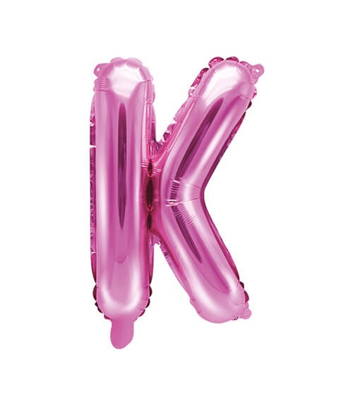 Folienballon Buchstabe "K" - pink - 35 cm