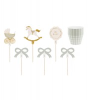 Cupcake-Deko-Set "Oh Baby" - 12-teilig