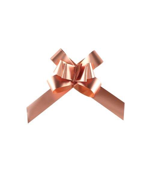 Mini-Ziehschleifen - metallic rosegold - 20 Stück