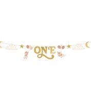 Schriftzug-Girlande "One" mit Mäusen - 3 m