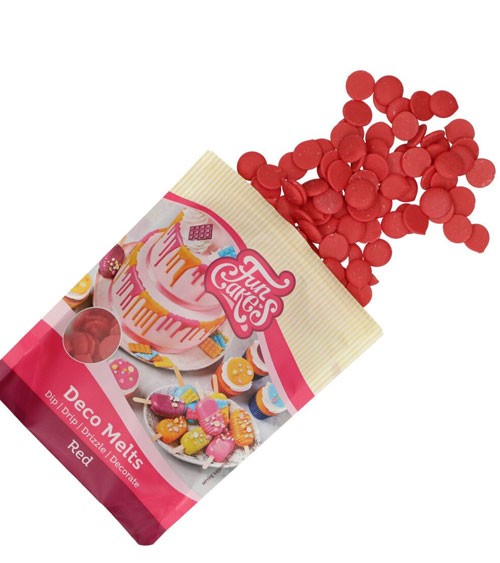 Funcakes Deco-Melts - rot - 250 g