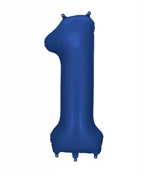 Folienballon Zahl - satin navyblau- 86 cm
