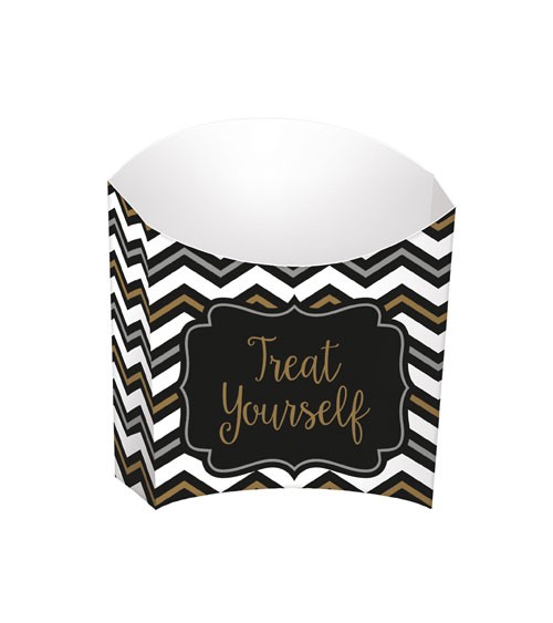 Snackboxen "Chevron" - Gold & Silber - 24 Stück