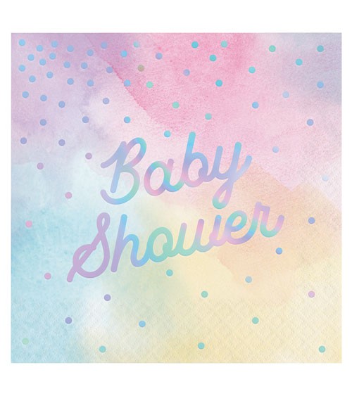 Servietten "Iridescent" - Baby Shower - 16 Stück
