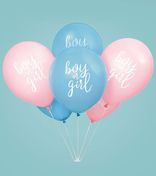 Luftballon-Set "Gender Reveal Party" - 8 Stück