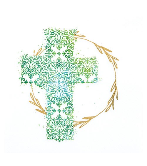 Servietten "Kreuz" - grün - 20 Stück