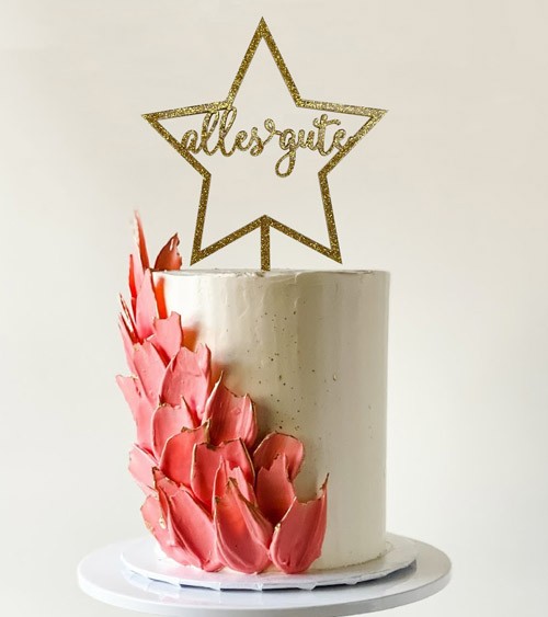Dein Cake-Topper "Star" aus Acryl - Wunschtext