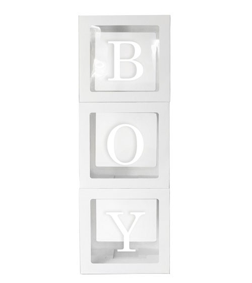 XXL-Deko-Würfel mit Stickern "Boy"
