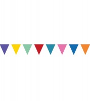 Wimpelgirlande aus Papier - Farbmix - 6 m