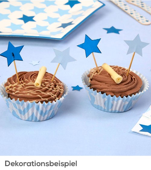 Cupcake-Picks "Little Star Blue" - 20 Stück