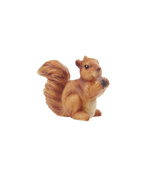 Deko-Eichhörnchen mit Nuss aus Polyresin - 4,5 cm