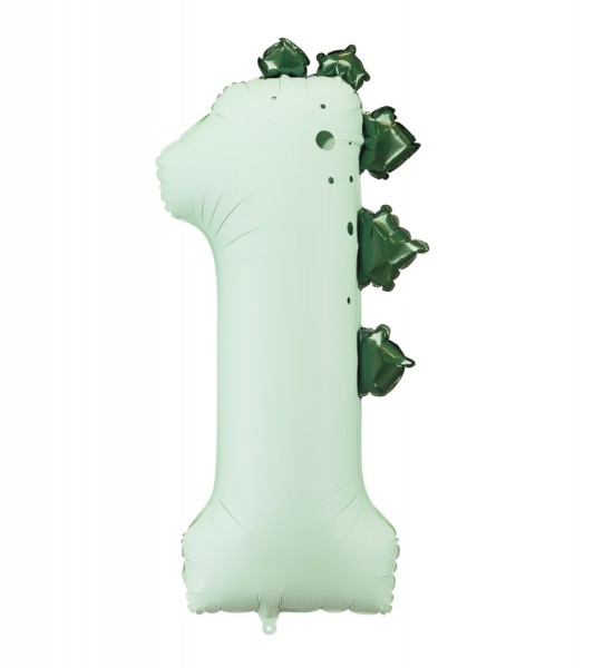 Großer Zahlenballon "Dinosaurier" - Zahl 1 - 105 cm