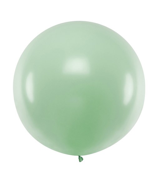 Großer Rundballon - pastell pistazie - 60 cm