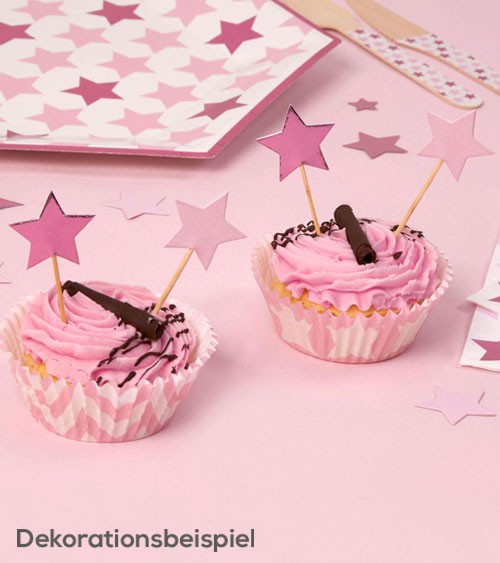 Cupcake-Picks "Little Star Pink" - 20 Stück