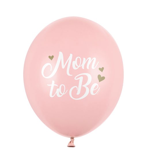 Luftballons "Mom to Be" - rosa - 30 cm - 6 Stück