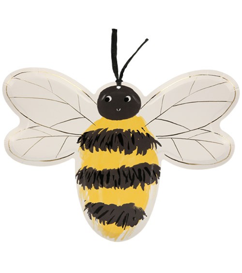 Bienen-Pappteller - 8 Stück