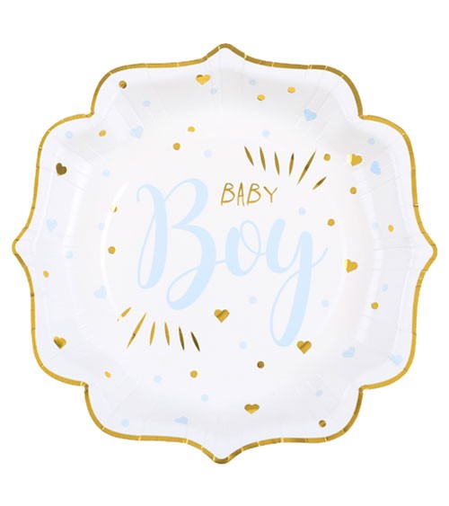 Pappteller "Baby Boy" - 10 Stück