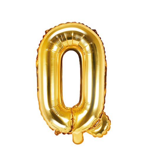 Folienballon Buchstabe "Q" - gold - 35 cm