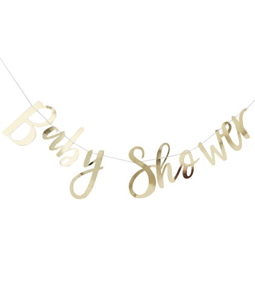 Baby Shower-Girlande - gold - 1,5 m