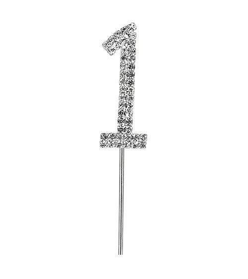 Strass-Dekoration "Eins"