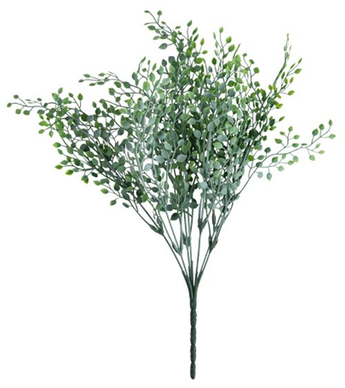Kunststrauß mit weiß-grünen Blättern - 40 cm