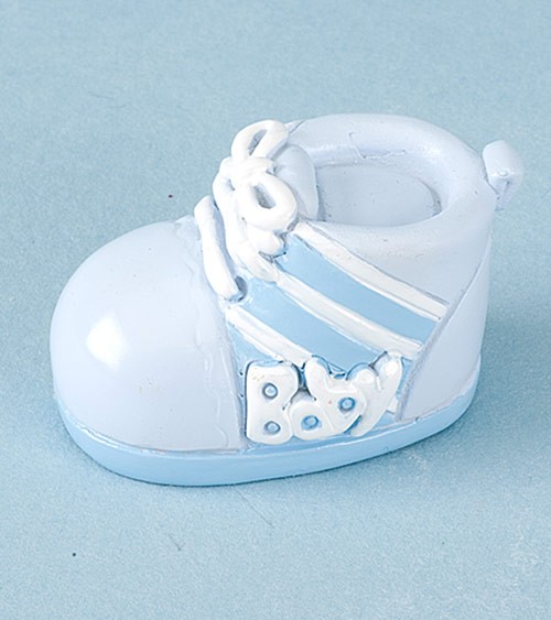 Kleiner Babyschuh aus Kunststein - blau