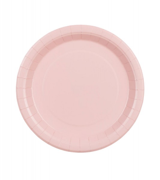 Kleine Pappteller - rosa - 6 Stück