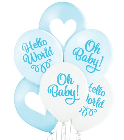 Luftballon-Set "Oh Baby Boy" - 6-teilig